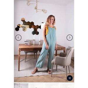Linenfairytales Brown Linen jumpsuit overalls casual Natural Flax Romper S
